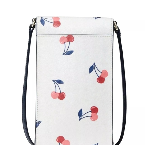 Handbags - Cherry Print White Crossbody Bag